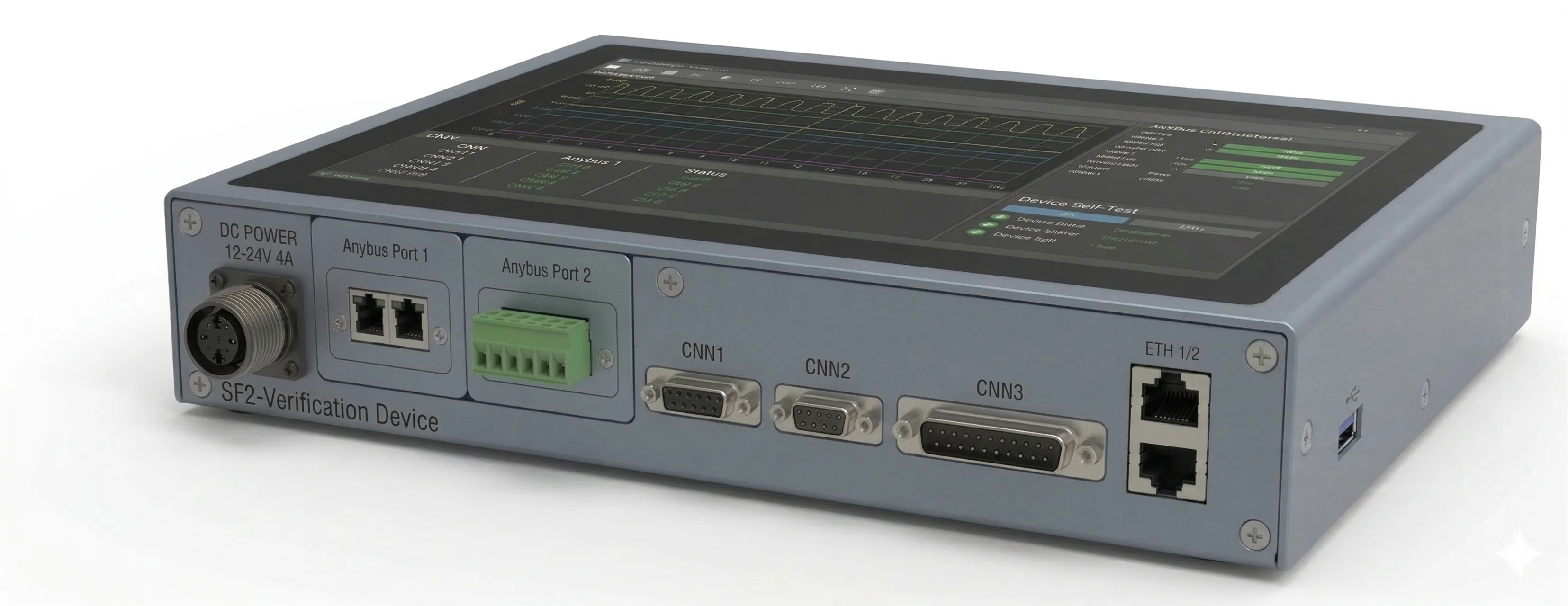 SF2 Verification Device in der Frontansicht.